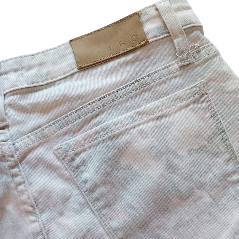 IRO Damia camo print ubran chic paint splatter denim low rise skinny jeans Sz 28 - Picture 4 of 9
